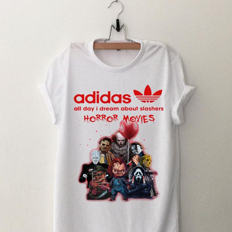 Adidas All Day I Dream About Slashers Horror Movie shirt 9