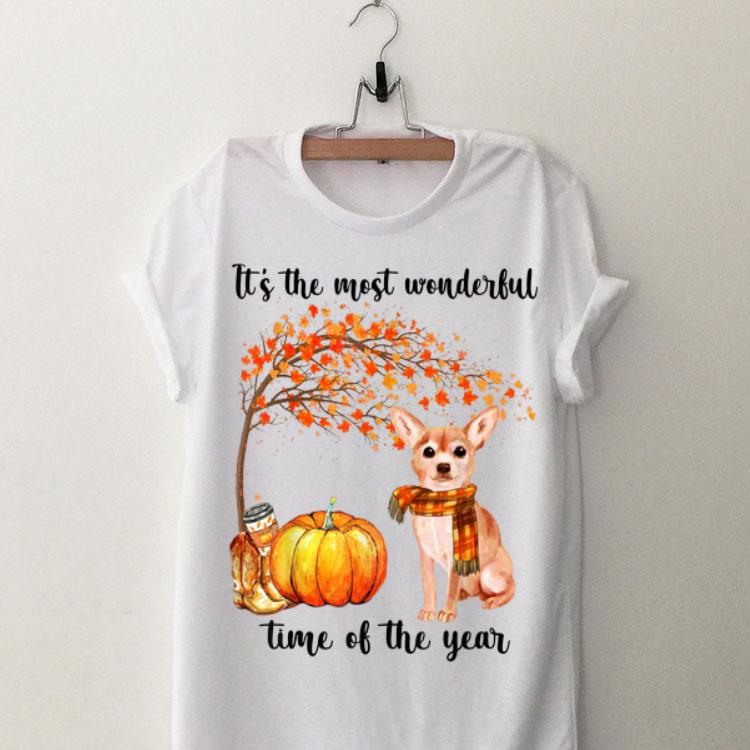 Chihuahua Autumn It's the most wonderful time of the year shirt 8