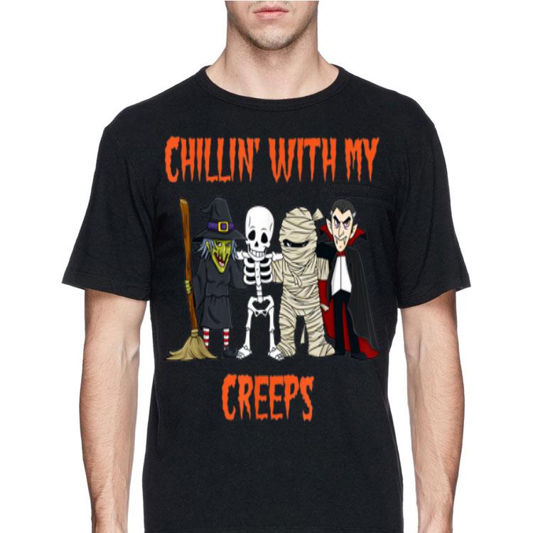 Chillin With My Creeps Vampire Halloween Skeleton Witch shirt 12 Chillin With My Creeps Vampire Halloween Skeleton Witch shirt