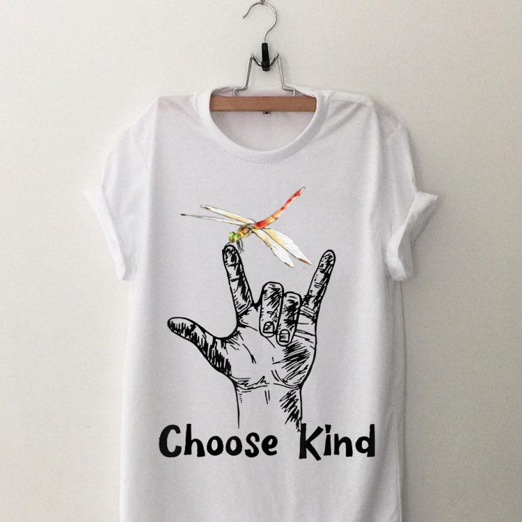 Choose Kind Sign Language Dragonfly shirt 8