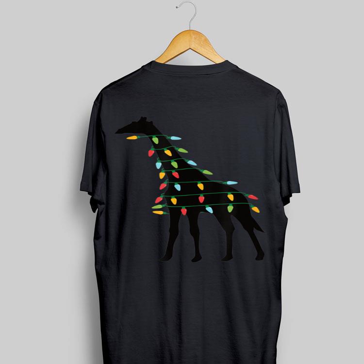 Christmas Lights Giraffe shirt 8