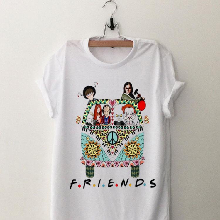 Halloween Friends Horror Movie Characters Hippie Bus shirt 8