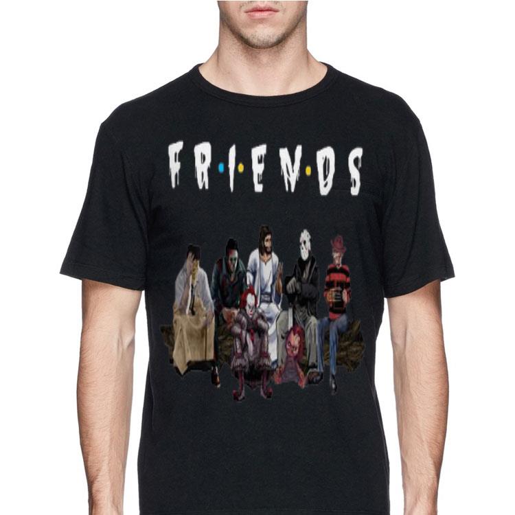 Horror Movie Characters And Jesus Halloween Friends TV Show shirt 12 Horror Movie Characters And Jesus Halloween Friends TV Show shirt
