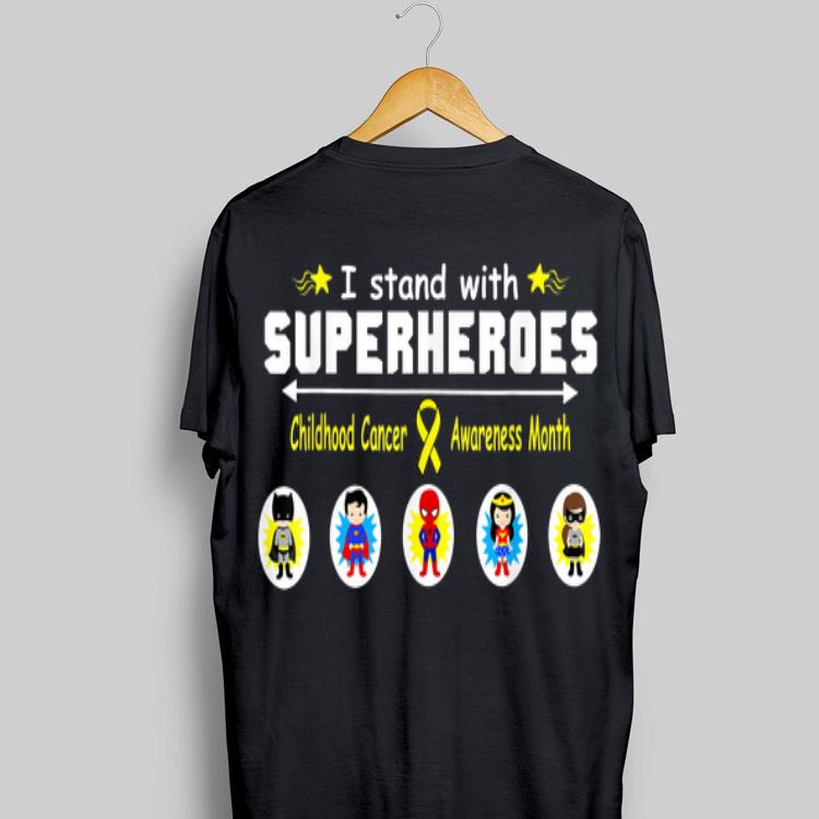 I Stand With Superheroes Childhood Cancer Awareness Month shirt 8