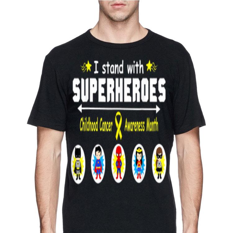 I Stand With Superheroes Childhood Cancer Awareness Month shirt 12 I Stand With Superheroes Childhood Cancer Awareness Month shirt