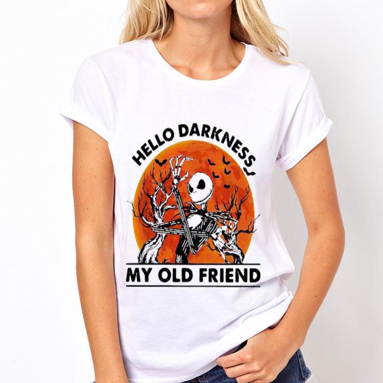Jack Skellington hello darkness my old friend sunset shirt 12 Jack Skellington hello darkness my old friend sunset shirt