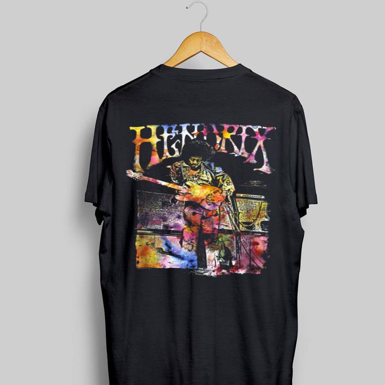 Jimi Hendrix Watercolor Playing Guitar shirt 8