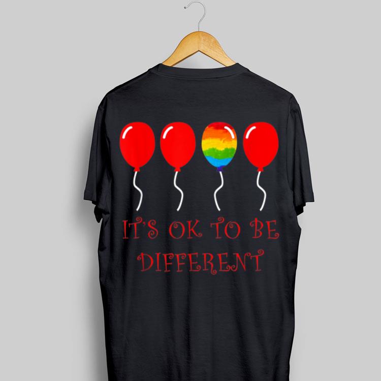 LGBT Pride Love Rainbow Balloons It's Ok To Be Different shỉt 8