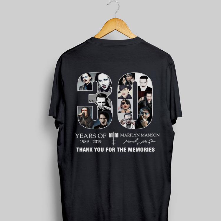 Marilyn Manson 30 Years 1989-2019 Thank You For The Memories shirt 8
