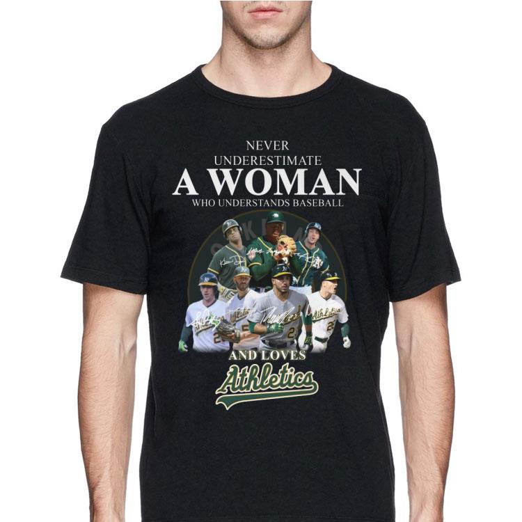 Never Underestimate A Woman Who Baseball And Loves Athletics Signature shirt 12 Never Underestimate A Woman Who Baseball And Loves Athletics Signature shirt