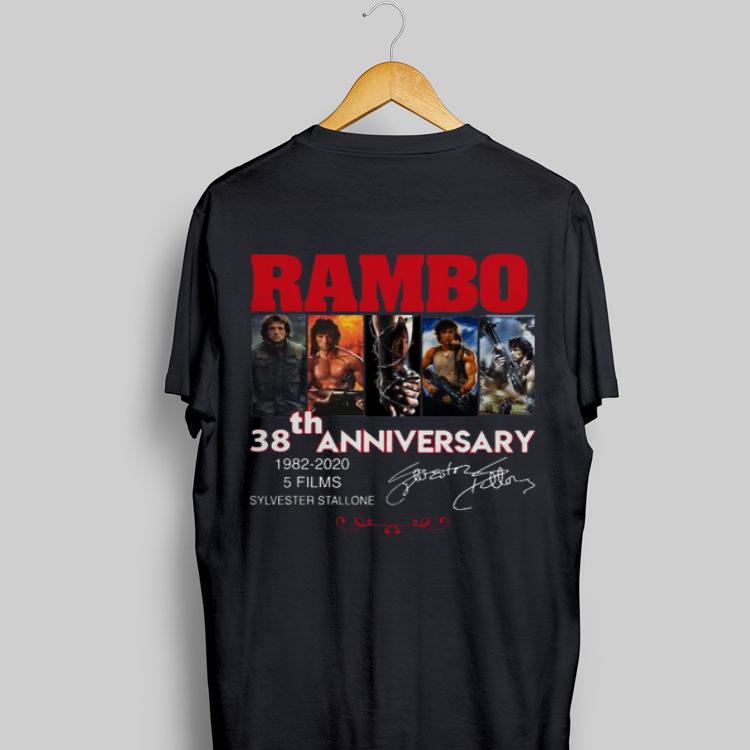 Rambo 38 Years 1982-2020 5 Films Signatures shirt 8