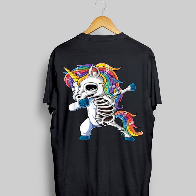 Unicorn Dabbing Skull Halloween shirt 8