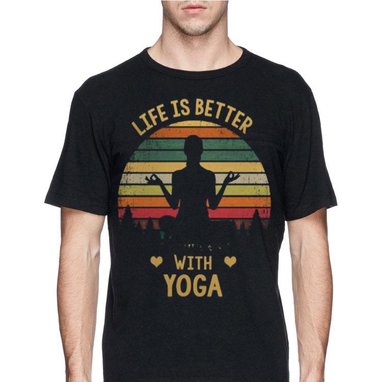 Vintage Life is better with yoga sunset shirt 12 Vintage Life is better with yoga sunset shirt