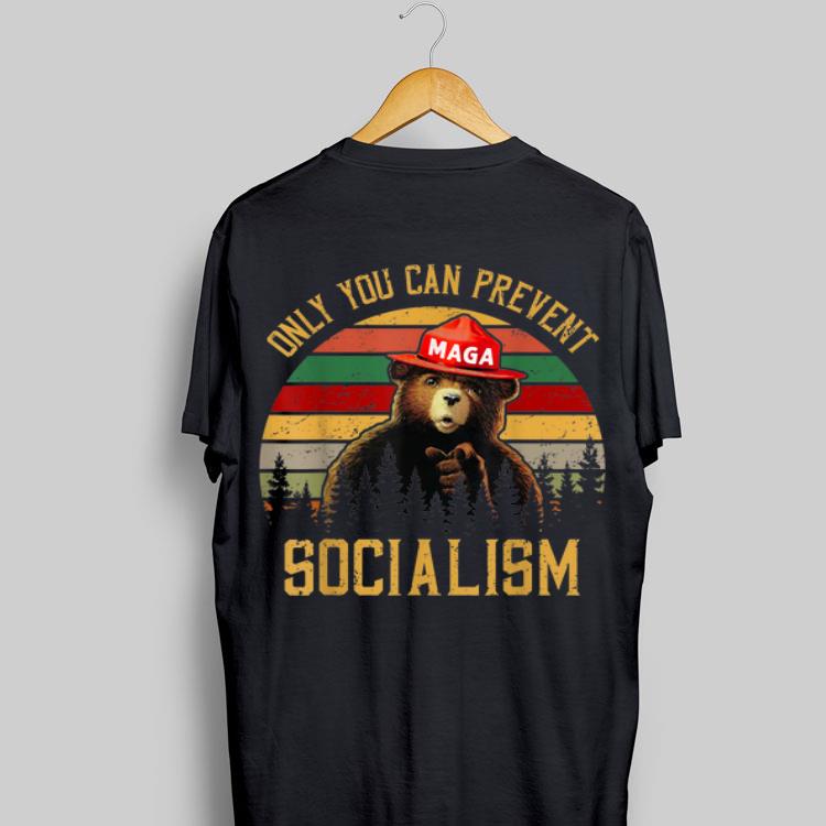 Vintage Only Can You Prevent Maga Socialism Bear shirt 9