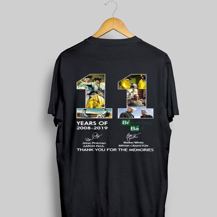 11 Years of Breaking Bad Thank You For The Memories Signatures shirt 9