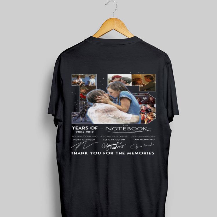 15 Years Of The Notebook Thank You For The Memories Signatures shirt 8