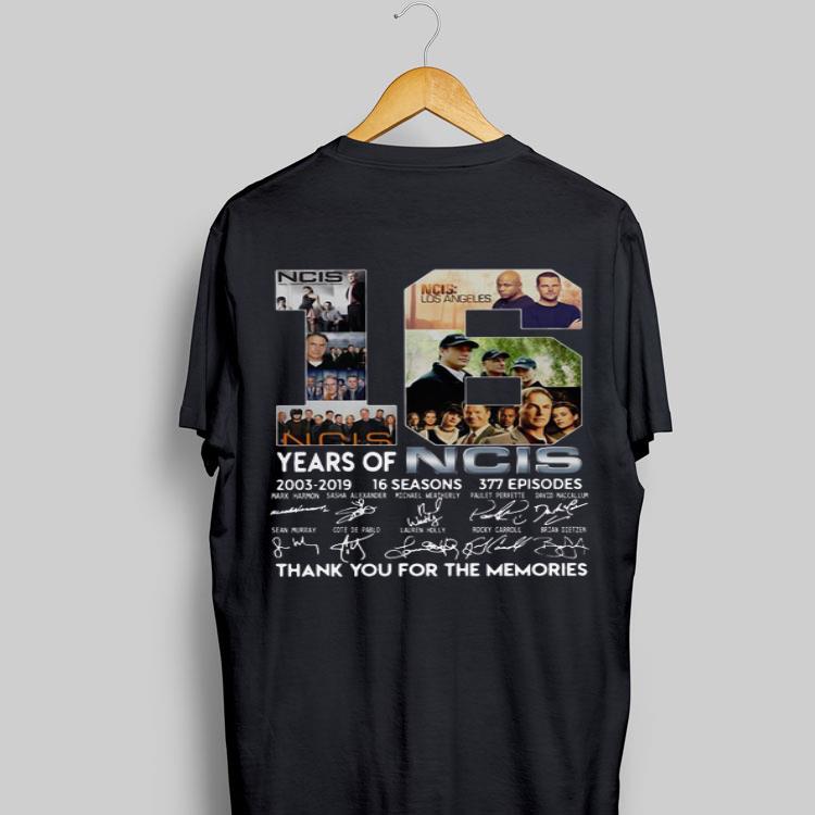 16 Years Of NCIS 2003 2019 Thank You For The Memories Signatures shirt 9