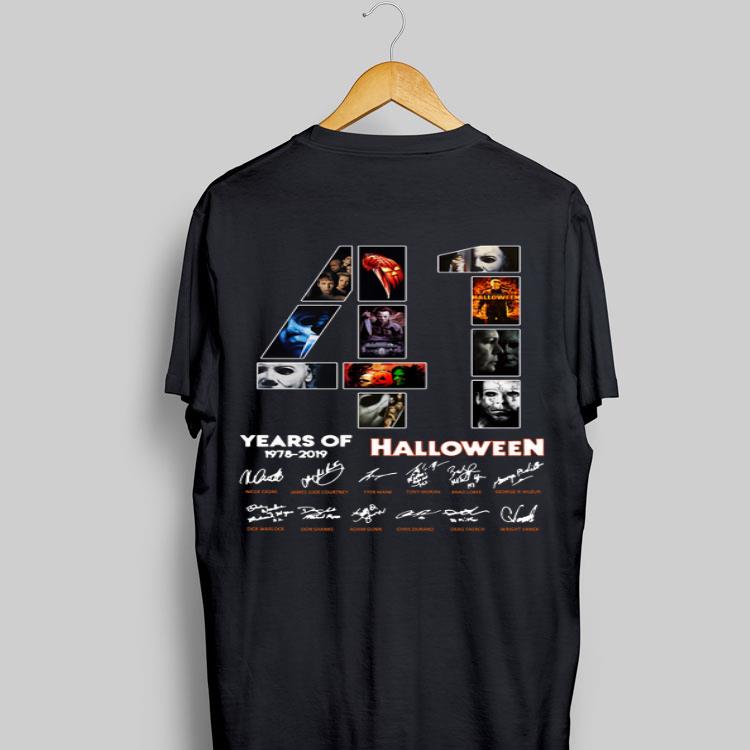 41 Years Of Halloween 1978 2019 Jason Voorhees All Characters Signatures shirt 6