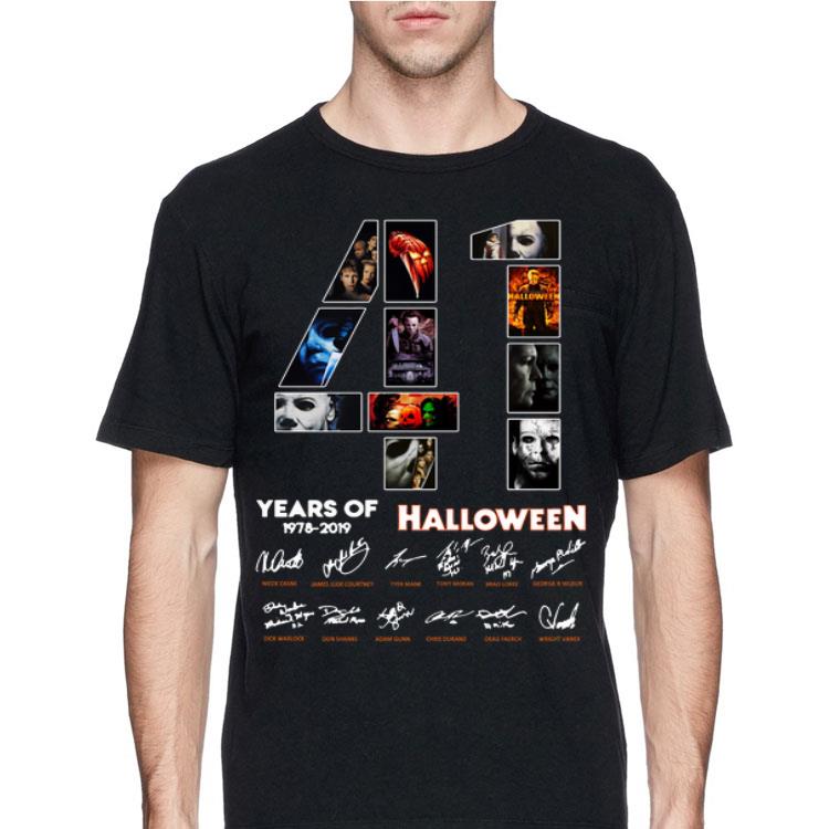 41 Years Of Halloween 1978 2019 Jason Voorhees All Characters Signatures shirt 12 41 Years Of Halloween 1978 2019 Jason Voorhees All Characters Signatures shirt
