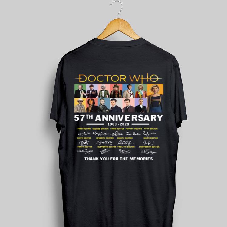 57th Anniversary Doctor Who Thank You For The Memories Signature shirt 8