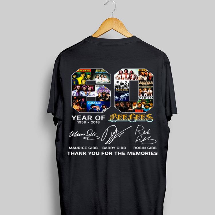 60 Year of 1958-2018 Bee Gees Thank You For The Memories Signatures shirt 9