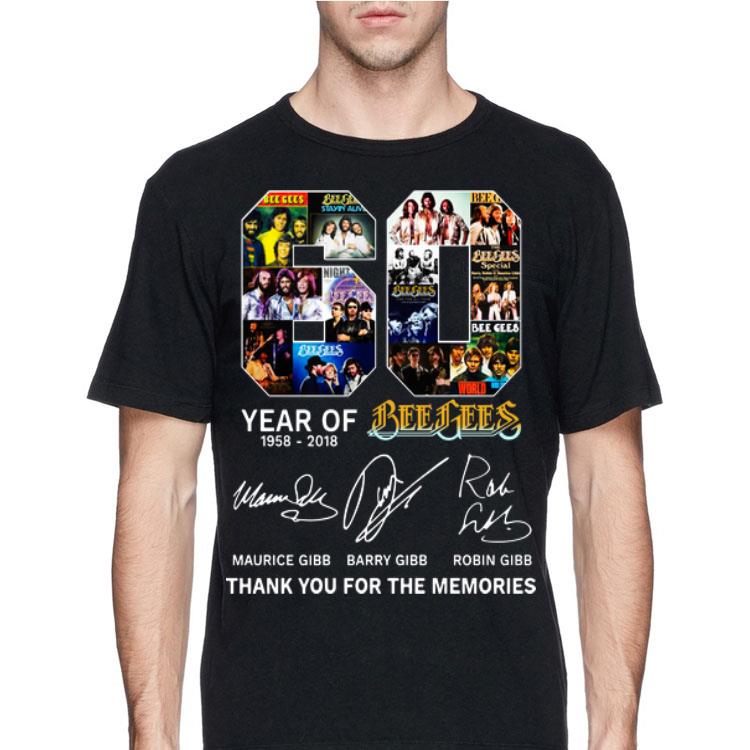 60 Year of 1958-2018 Bee Gees Thank You For The Memories Signatures shirt 12 60 Year of 1958-2018 Bee Gees Thank You For The Memories Signatures shirt