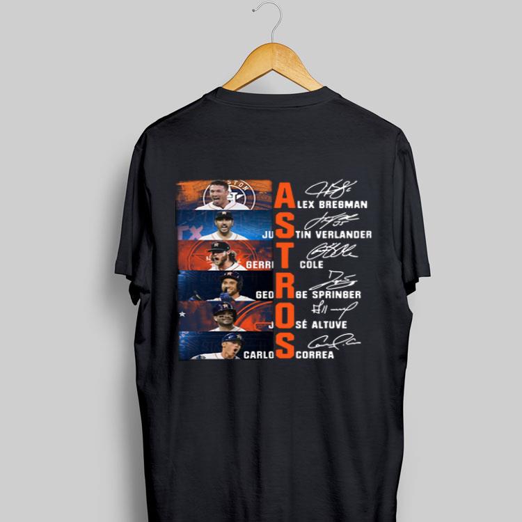 Alex Bregman Justin Verlander Gerrit Cole George Springer Jose Altuve Carlos Correa Houston Astros Signatures shirt 9