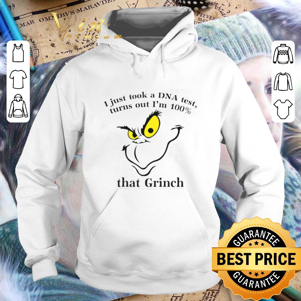 Best I just took a DNA test turns out I'm 100 that Grinch Christmas shirt