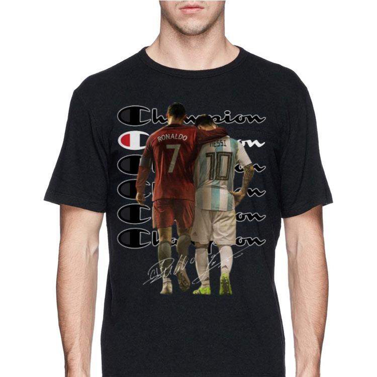 Champion Cristiano Ronaldo And Lionel Messi Signatures shirt 12 Champion Cristiano Ronaldo And Lionel Messi Signatures shirt