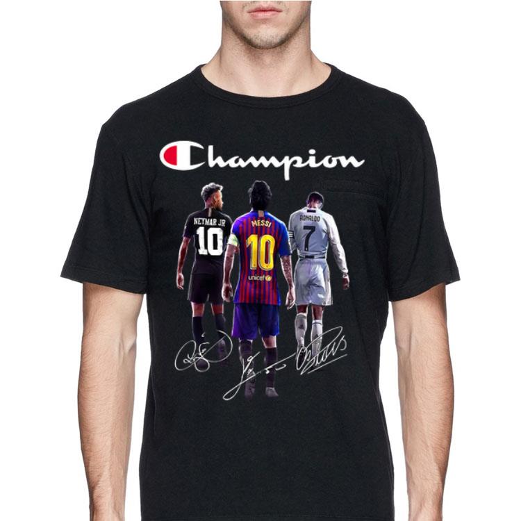 Champions Neymar Jr Lionel Messi and Cristiano Ronaldo Signatures shirt 12 Champions Neymar Jr Lionel Messi and Cristiano Ronaldo Signatures shirt