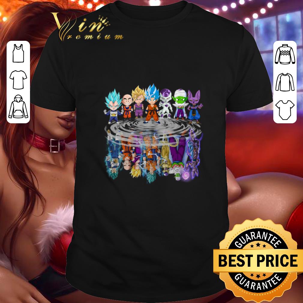 Cool Dragon Ball Chibi reflection water mirror Dragon Ball Super shirt 6