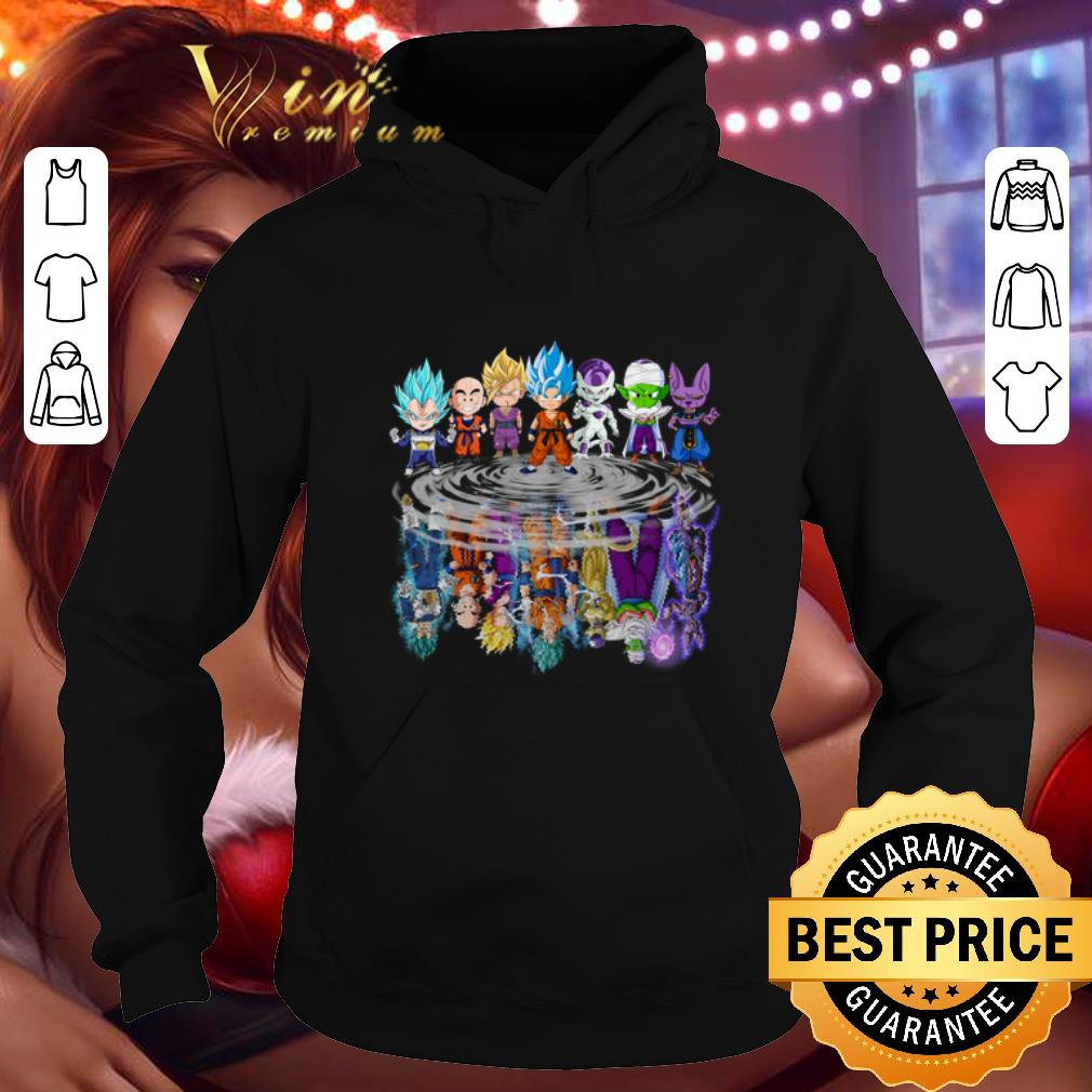 Cool Dragon Ball Chibi reflection water mirror Dragon Ball Super shirt