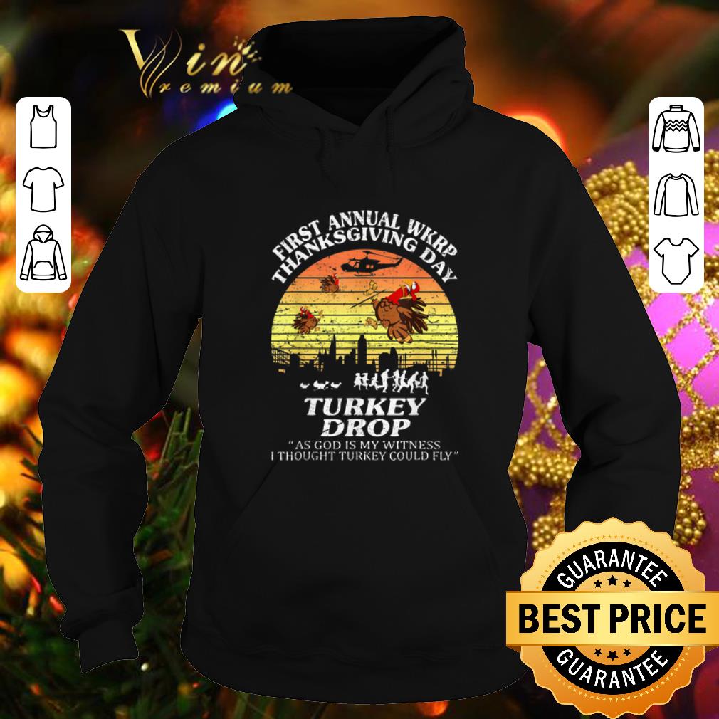 Cool First annual wkrp Thanksgiving day Turkey Drop God Is My Witness shirt