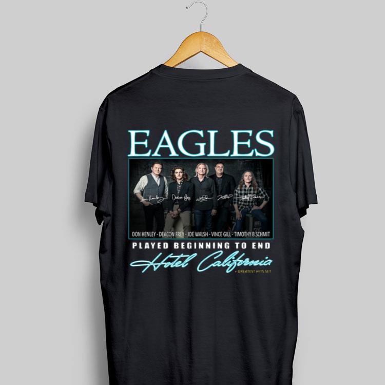 Eagles Played Beginning To End Hotel California Signatures shirt 8