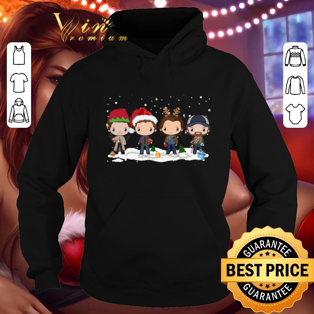 Funny Supernatural chibi characters cartoon Christmas shirt
