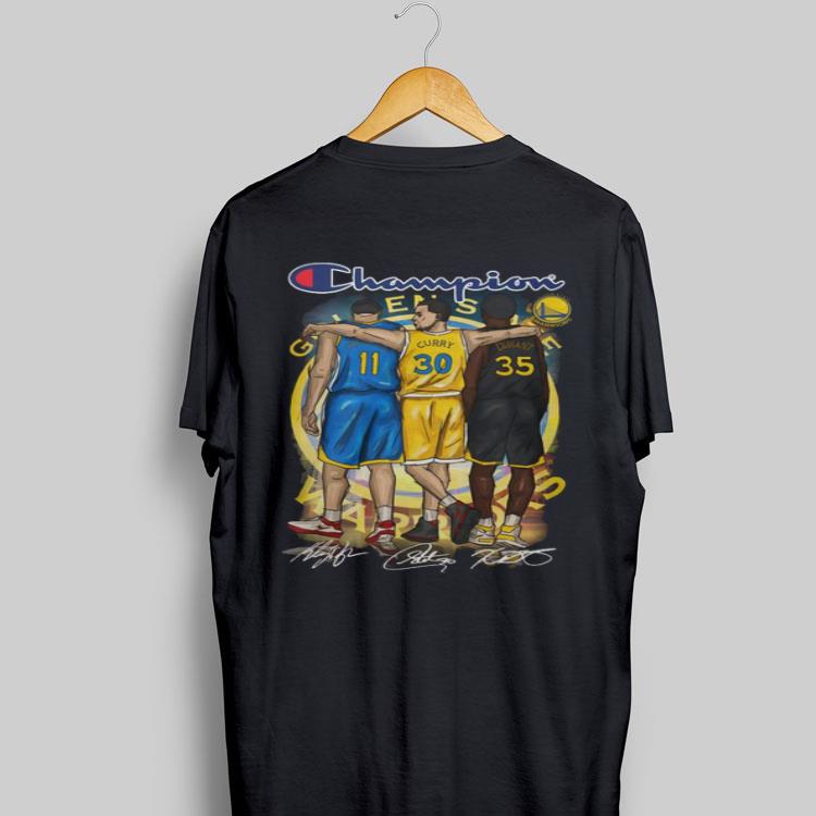 Golden States Warriors Champions Kevin Durant Stephen Curry Klay Thompson Signatures shirt 8