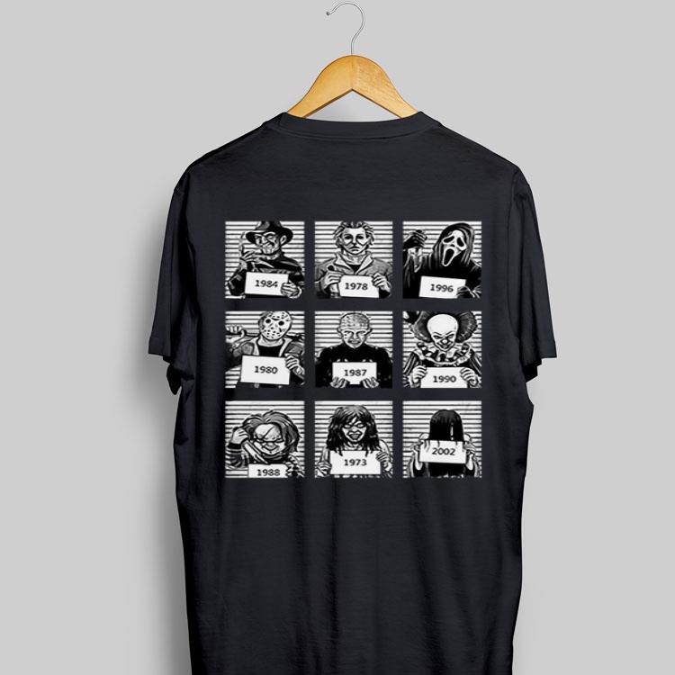 Horror Characters movie timeline halloween shirt 8