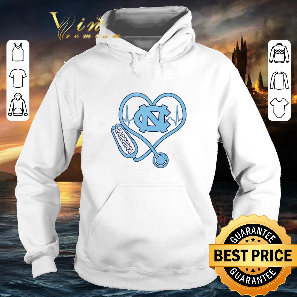 Hot Heartbeat Nurse love North Carolina Tar Heels shirt