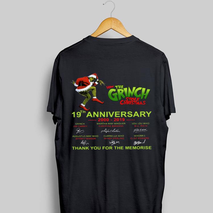 How The Grinch Stole Christmas 19th Anniversary 200 2019 Thank You For The Memories Signatures shirt 9