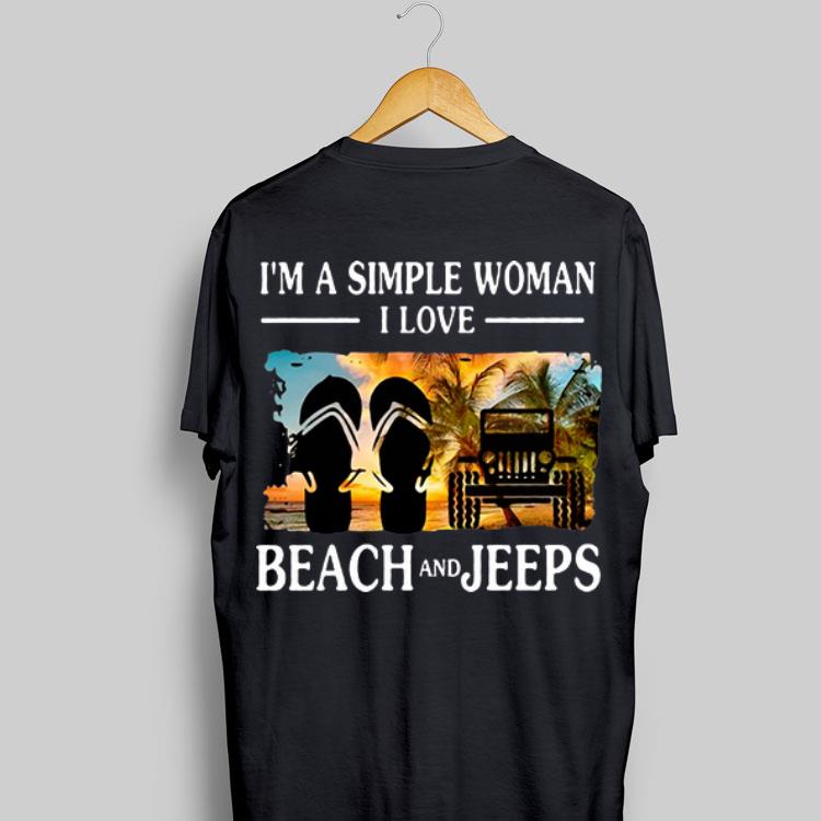 I’m A Simple Woman I Love Beach And Jeep Flip Flop shirt 8