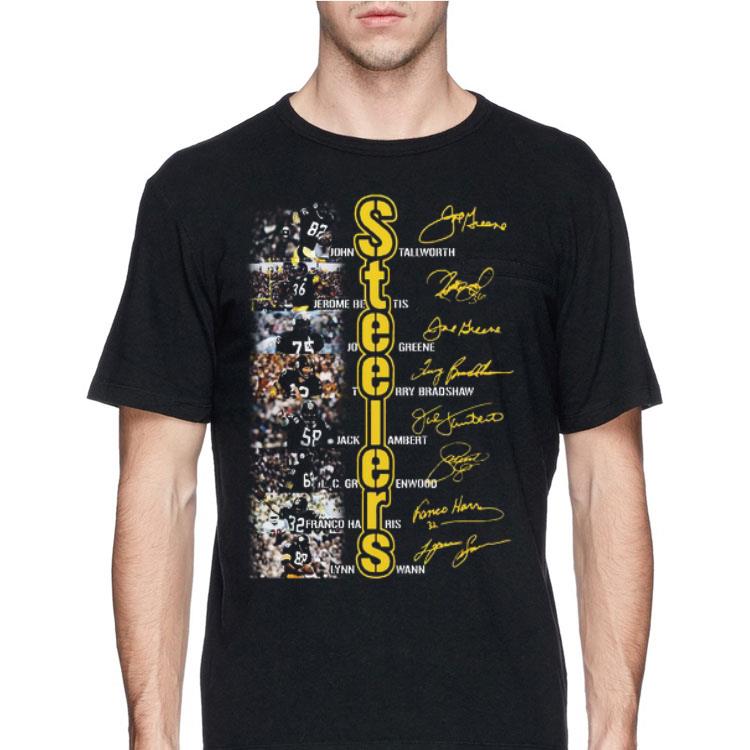 John Stallworth Jerome Bettis Joe Greene Terry Bradshaw All Pittsburgh Steelers Signatures shirt 12 John Stallworth Jerome Bettis Joe Greene Terry Bradshaw All Pittsburgh Steelers Signatures shirt
