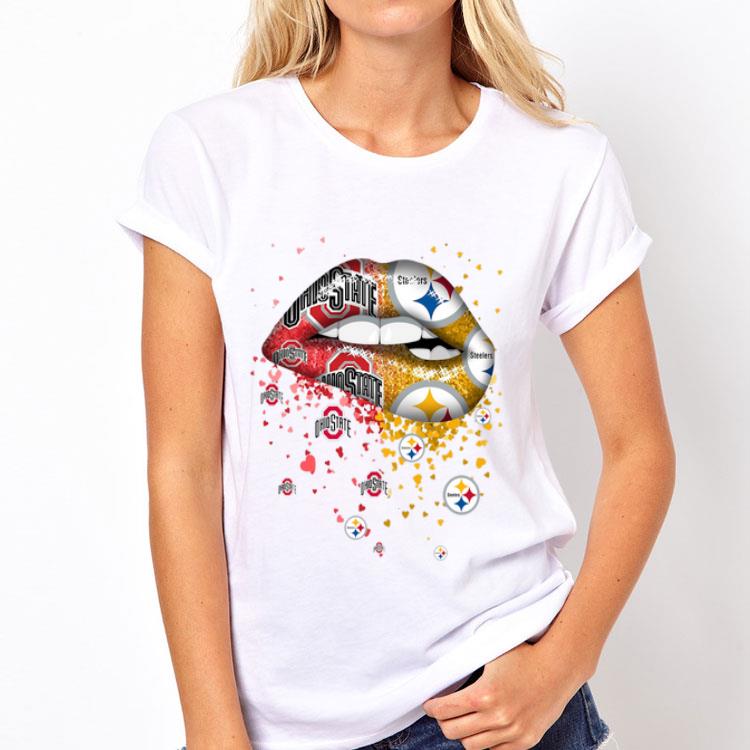 Ohio State And Pittsburgh Steelers Lips shirt 12 Ohio State And Pittsburgh Steelers Lips shirt
