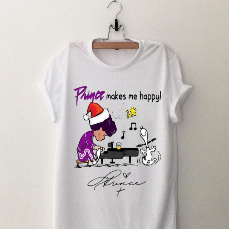 Prince Makes Me Happy Schroeder Snoopy Peanuts Signature shirt 8