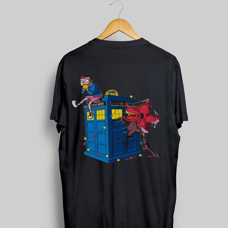 Stranger Things Eleven and Demodog Doctor Who Police Public Call Box shirt 8