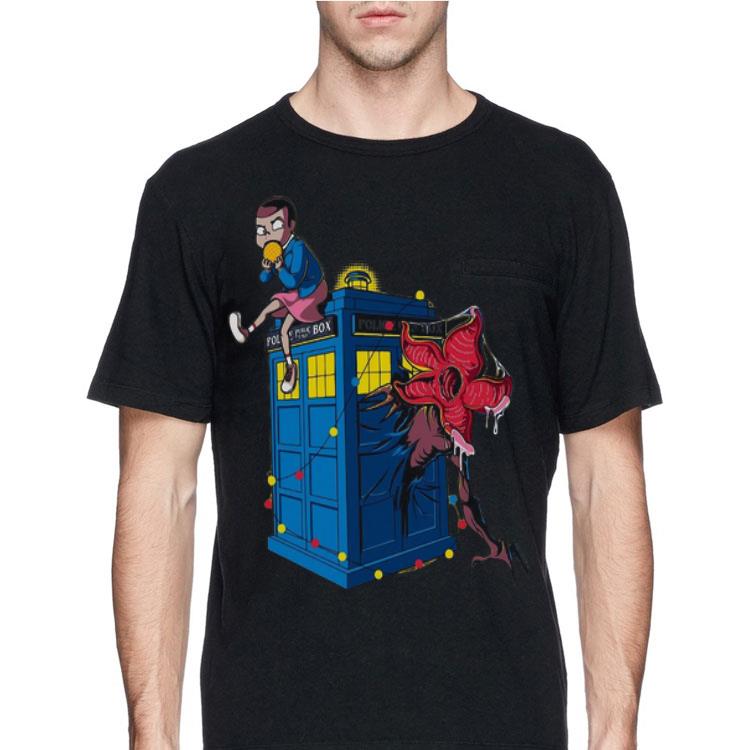 Stranger Things Eleven and Demodog Doctor Who Police Public Call Box shirt 12 Stranger Things Eleven and Demodog Doctor Who Police Public Call Box shirt