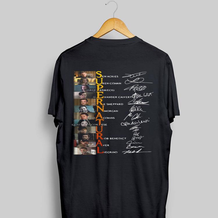 Supernatural All Cast Members Signatures shirt 8