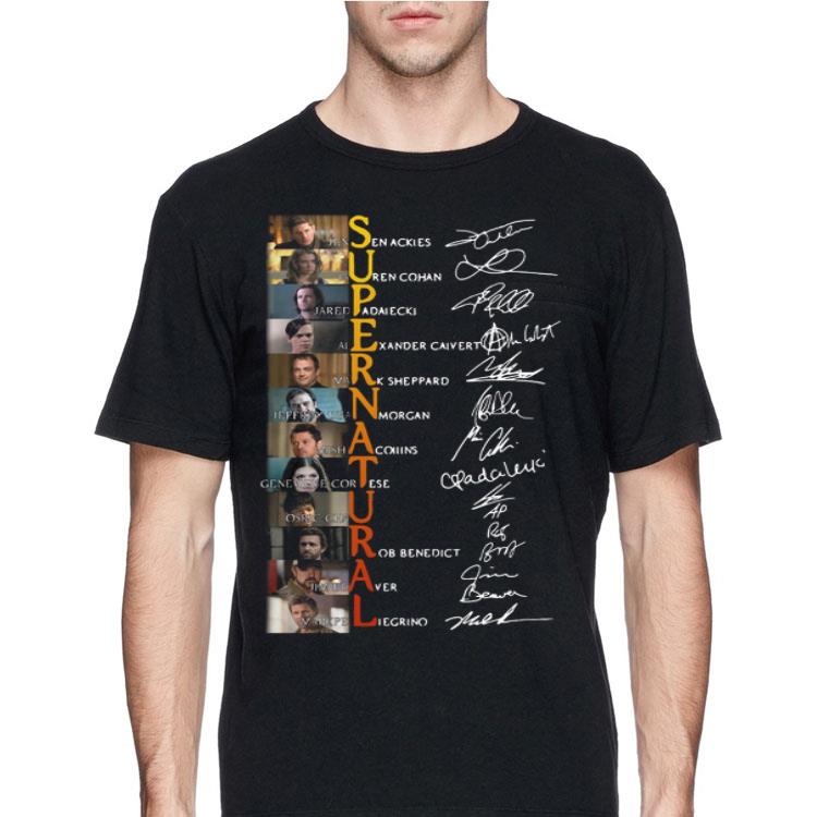 Supernatural All Cast Members Signatures shirt 12 Supernatural All Cast Members Signatures shirt