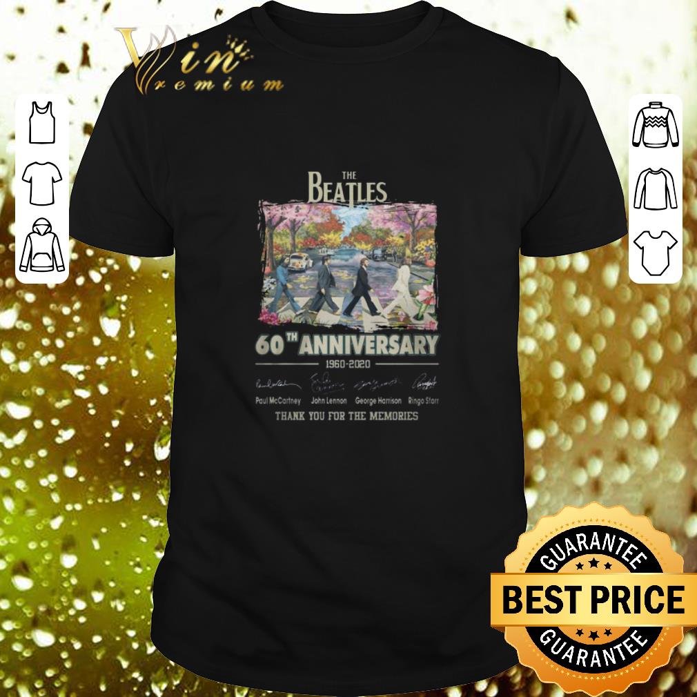 Top 60th anniversary The Beatles 1960-2020 signature Thanks memories shirt 8