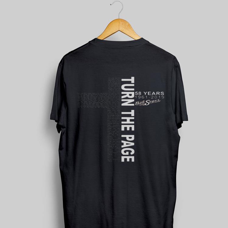 Turn The Page lyrics by Bob Seger 58 years 1961-2019 shirt 7