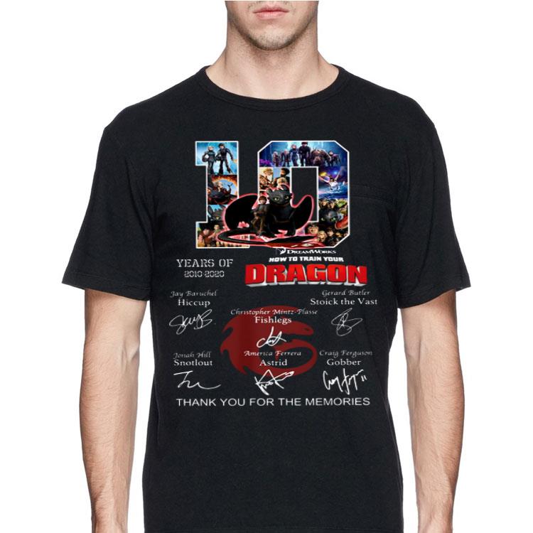 10 Years of Dream Works How To Train Your Dragon thank you for the memories signatures shirt 12 10 Years of Dream Works How To Train Your Dragon thank you for the memories signatures shirt